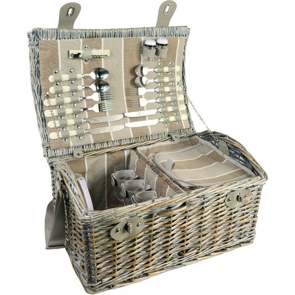 Piknikový kôš pre 4 osoby Brown Piknikový kôš pre 4 osoby Brown
