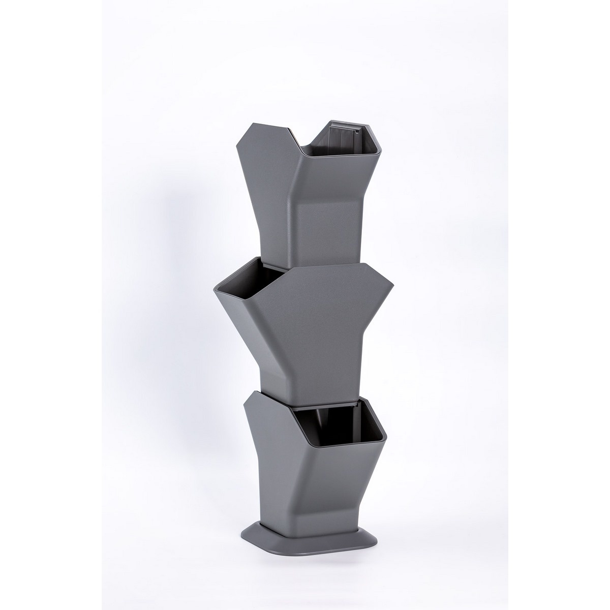 Plastia Samozavlažovací vertikálny kvetináč Tree sivá Plastia Samozavlažovací vertikálny kvetináč Tree sivá