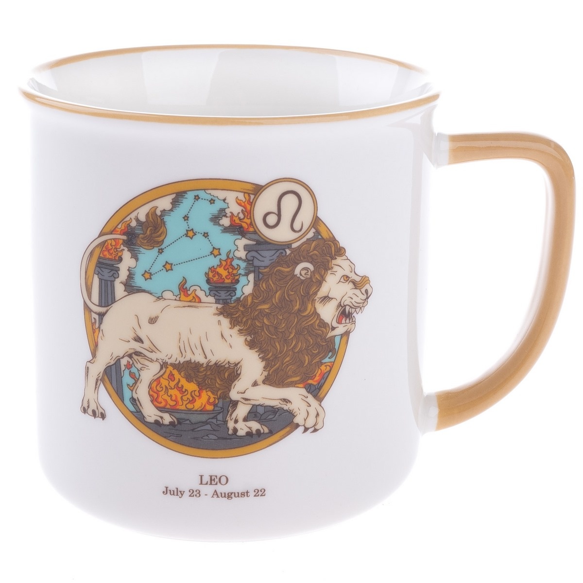 Porcelánový hrnček Zverokruh - Lev