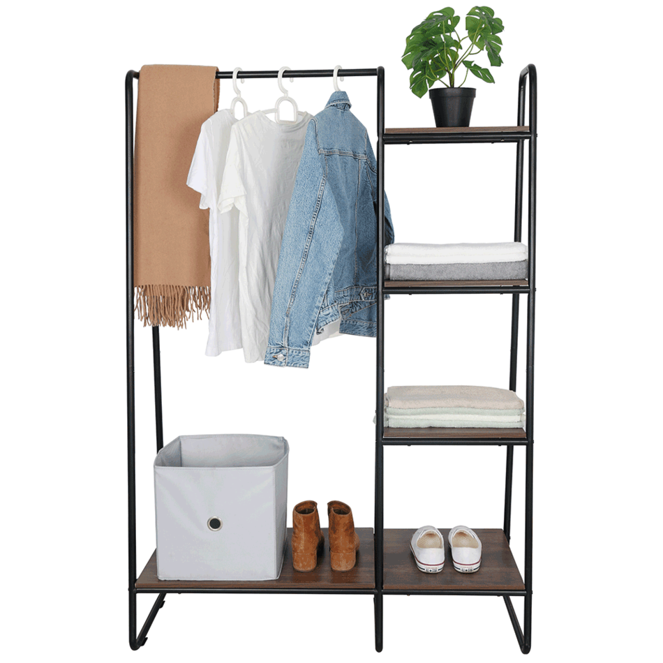 Kondela Šatníkový organizér/regál s policami Kondela Šatníkový organizér/regál s policami