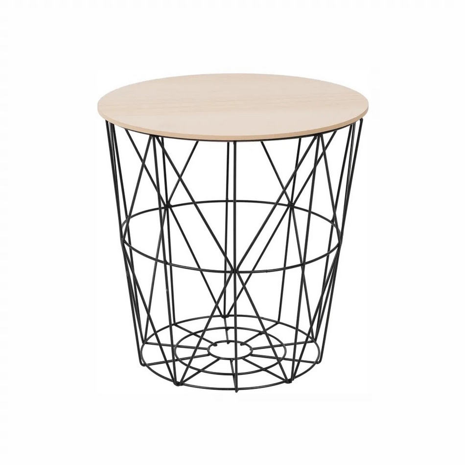 Kondela Nancer Typ 2 prírodná + čierna príručný stolík Kondela Nancer Typ 2 prírodná + čierna príručný stolík