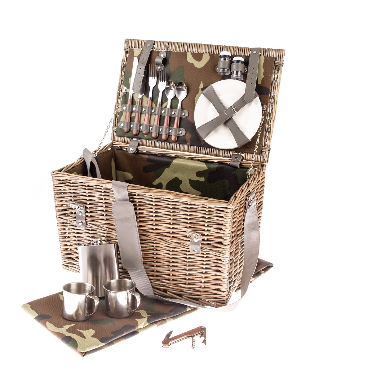 Prútený piknikový kôš pre 2 osoby Prútený piknikový kôš pre 2 osoby