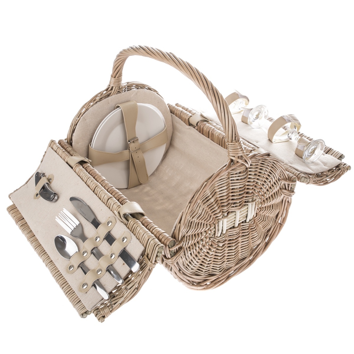 Prútený piknikový kôš pre 2 osoby Cylinder Prútený piknikový kôš pre 2 osoby Cylinder