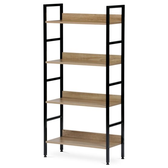 Regál GD-314 OAK Denny, 4 police, 60 x 27,5 x 125,5 cm, 4 poschodia