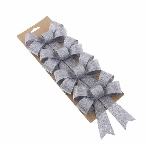 Sada dekoračných mašlí strieborná