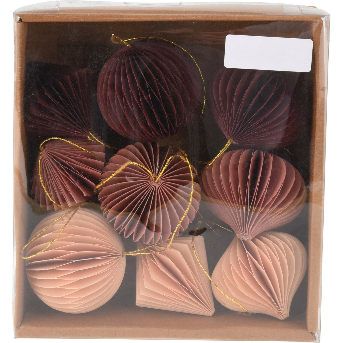 Sada papierových ozdôb Ornaments ružová