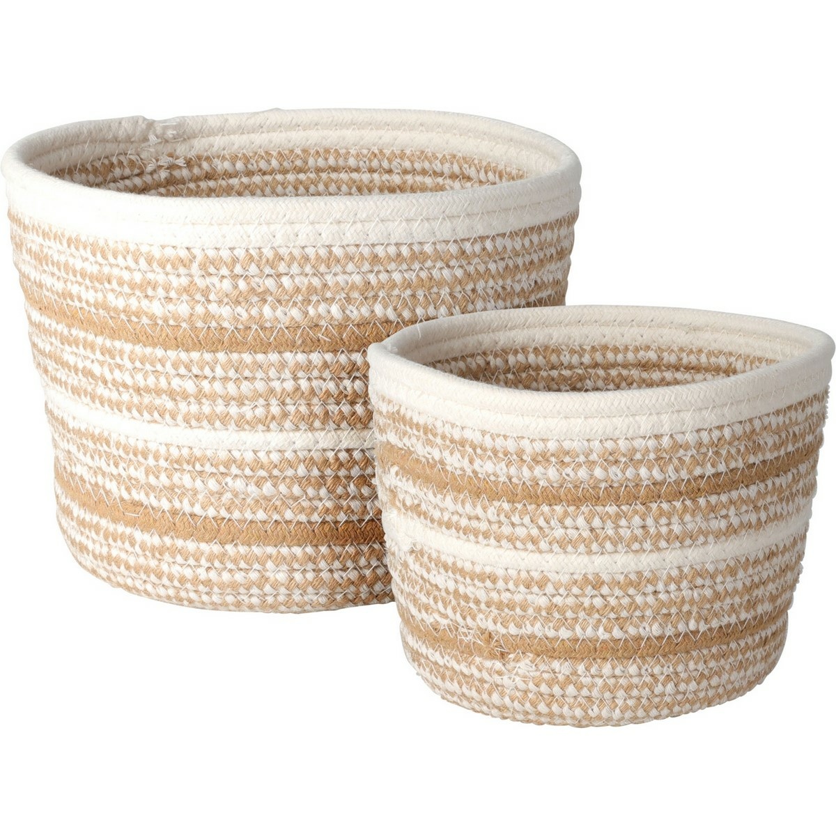 Sada pletených bavlnených košíkov Nature