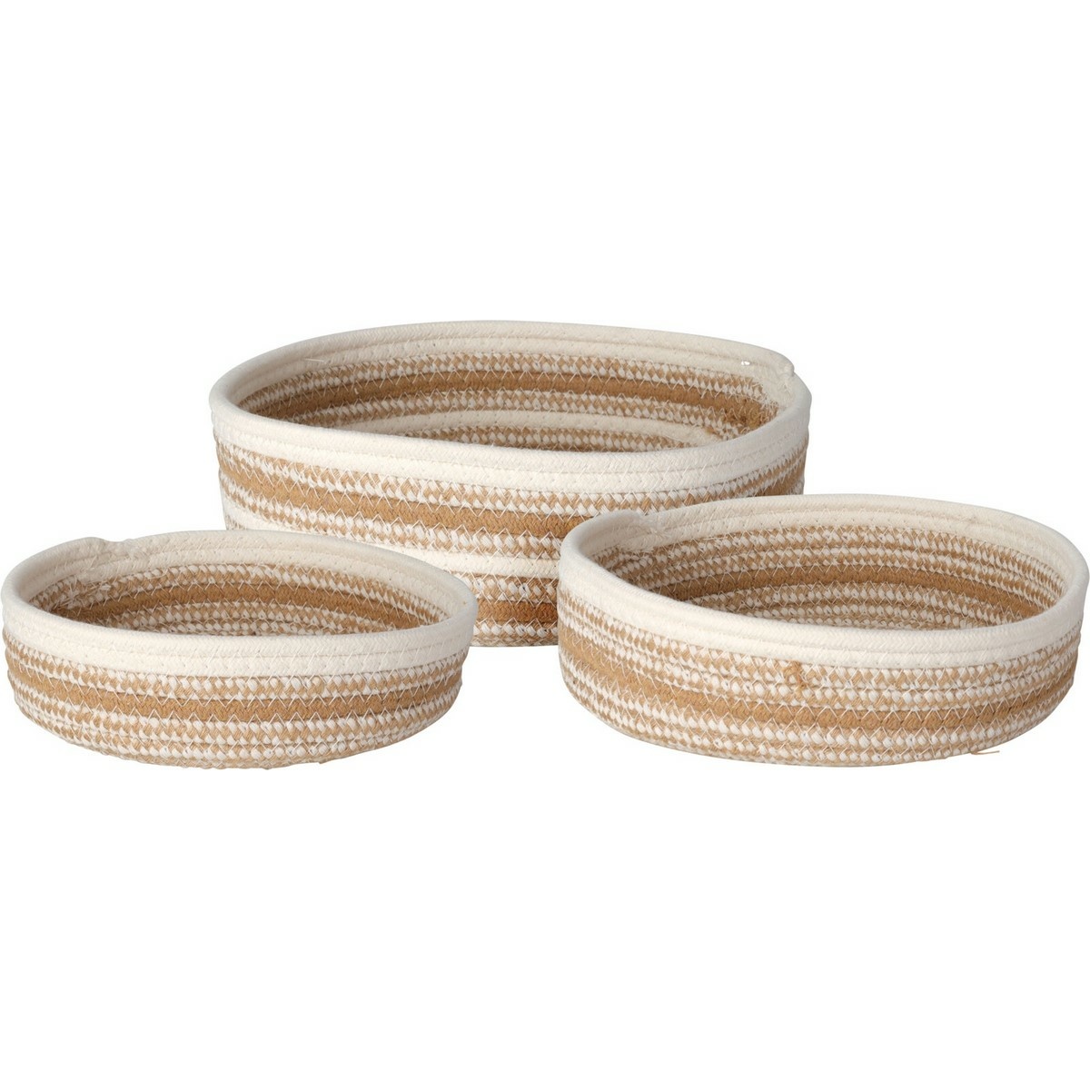 Sada pletených bavlnených košíkov Nature