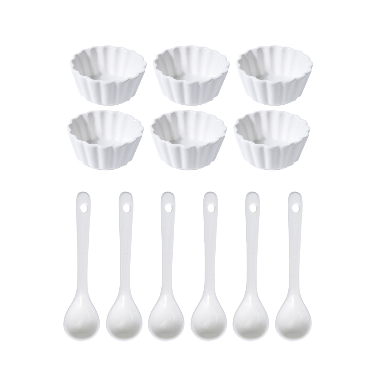 Sada porcelánových misiek Round