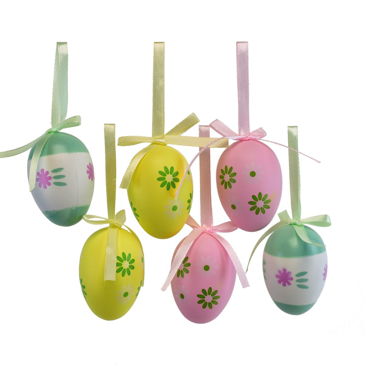 Sada ručne maľovaných vajíčok s mašľou