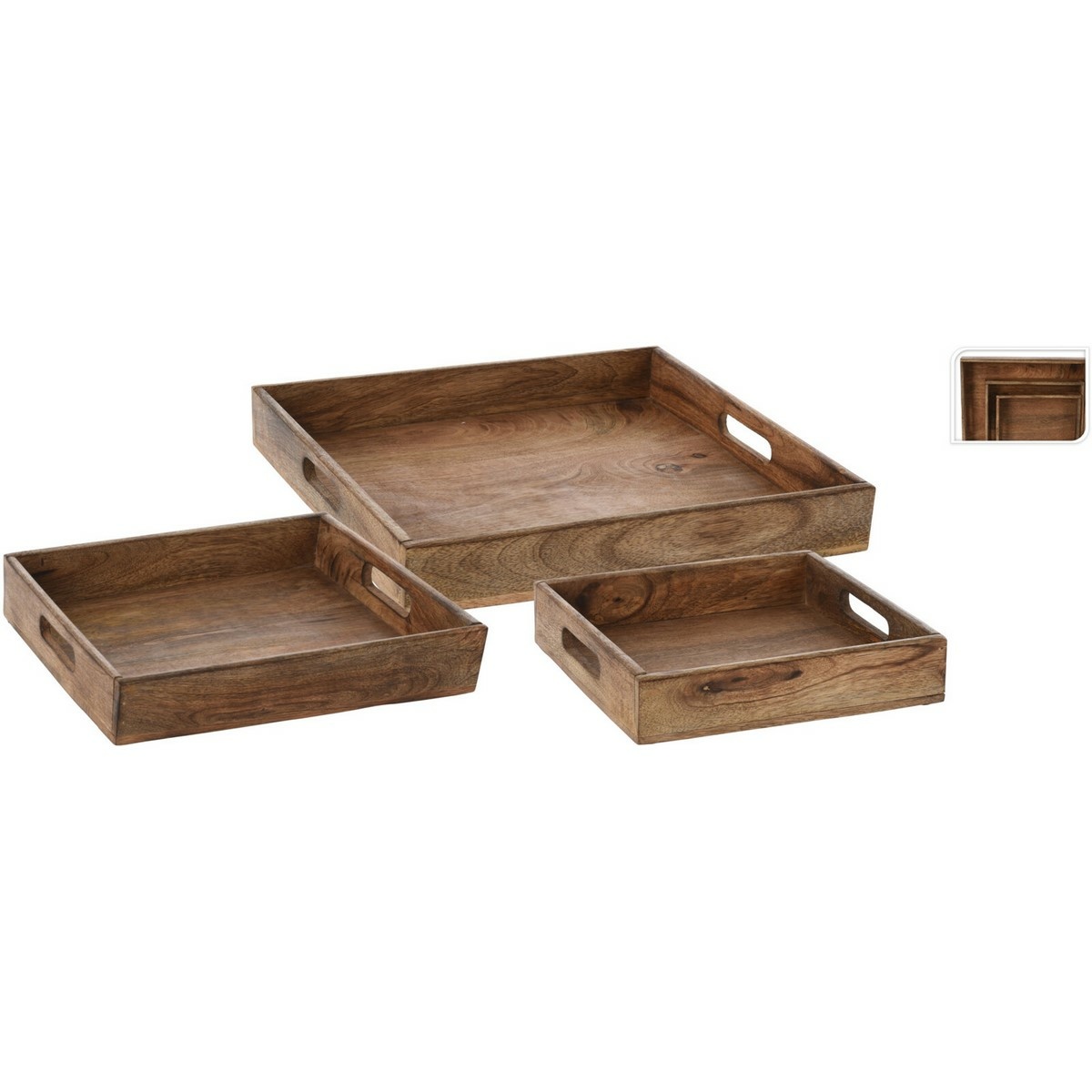 Sada servírovacích podnosov Mango štvorec