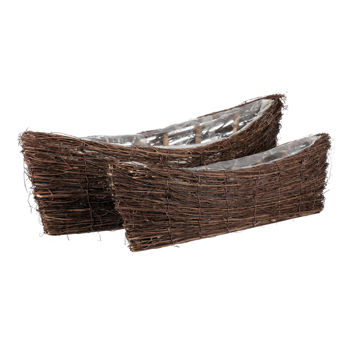 Sada truhlíkov na kvety z révového prútia Sada truhlíkov na kvety z révového prútia