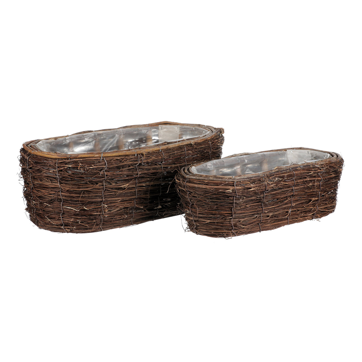 Sada truhlíkov na kvety z révového prútia Sada truhlíkov na kvety z révového prútia