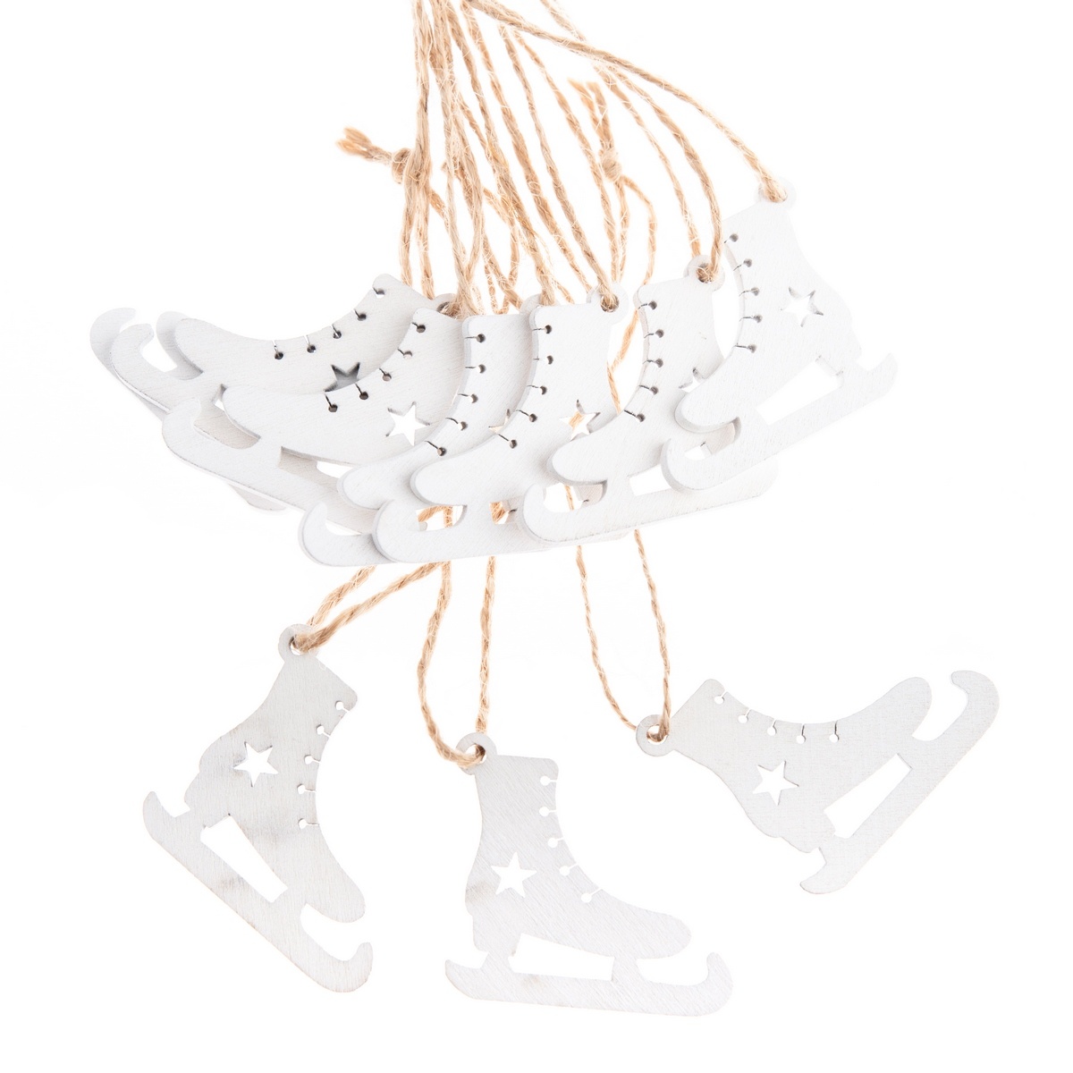 Sada vianočných drevených ozdôb Korčule 6 ks