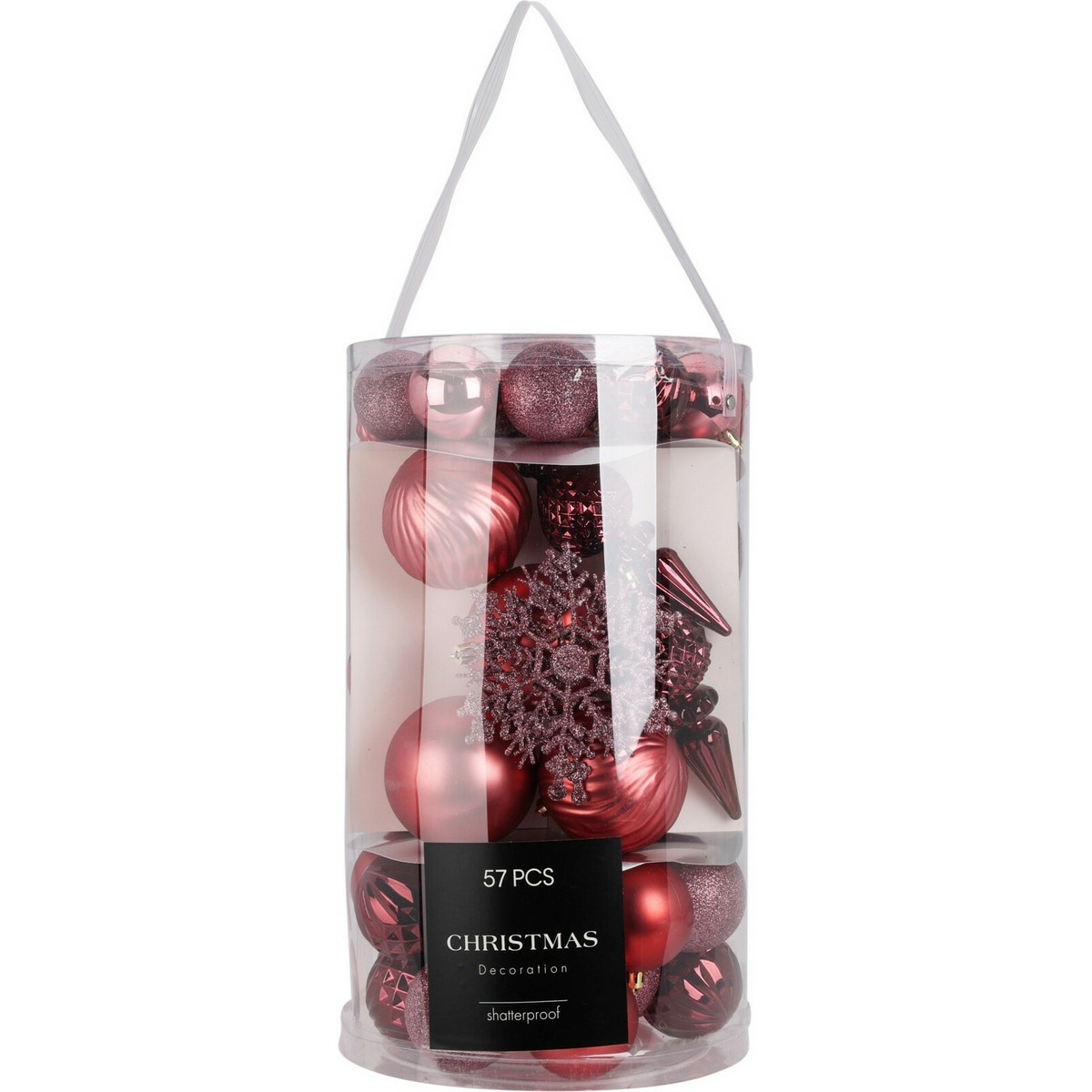 Sada vianočných ozdôb Cristal ružová