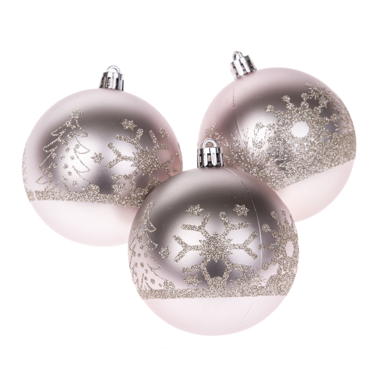 Sada vianočných ozdôb Silver 8 cm