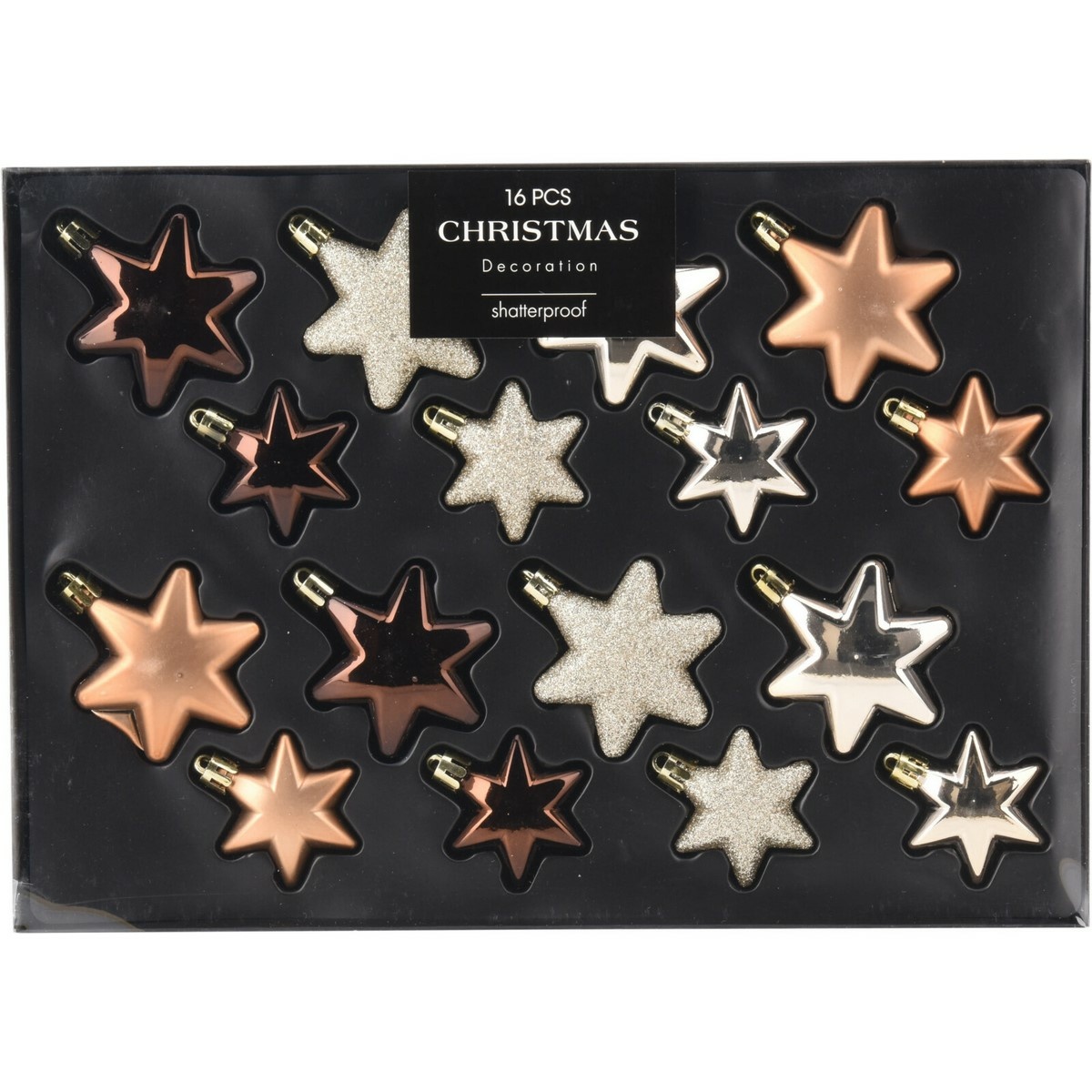 Sada vianočných ozdôb Star medená/zlatá
