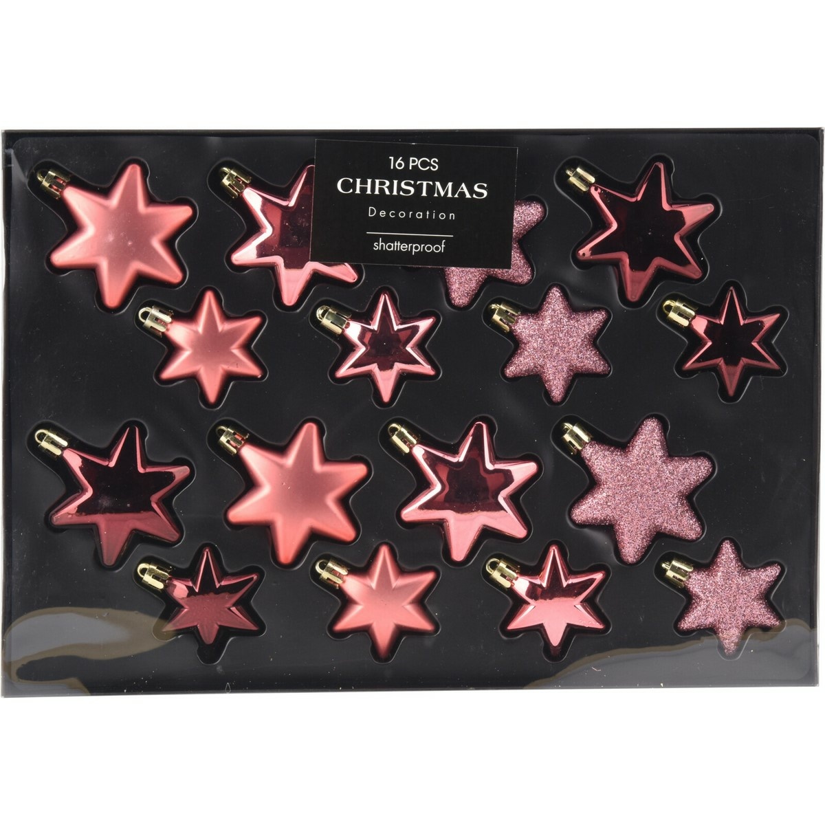 Sada vianočných ozdôb Star ružová