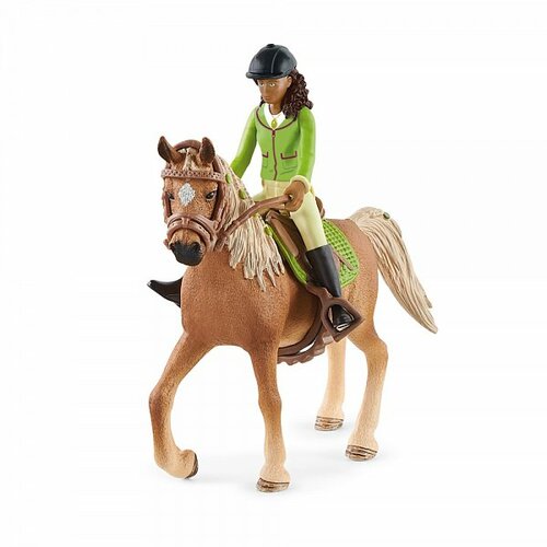 Schleich 42542 Čiernovláska Sarah s pohyblivými kĺbmi na koni Mystery Schleich 42542 Čiernovláska Sarah s pohyblivými kĺbmi na koni Mystery