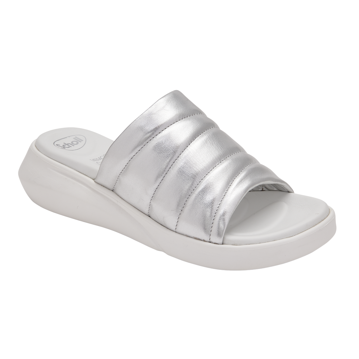 Scholl Pantofle Cuba strieborná Scholl Pantofle Cuba strieborná