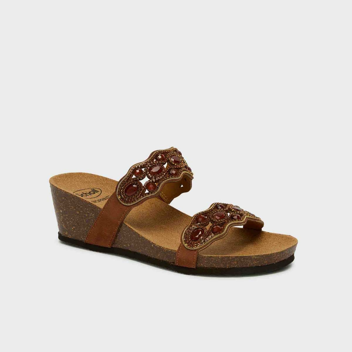 Scholl Pantofle Lerici hnedá Scholl Pantofle Lerici hnedá