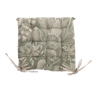 Sedák prešívaný Kvety zelená