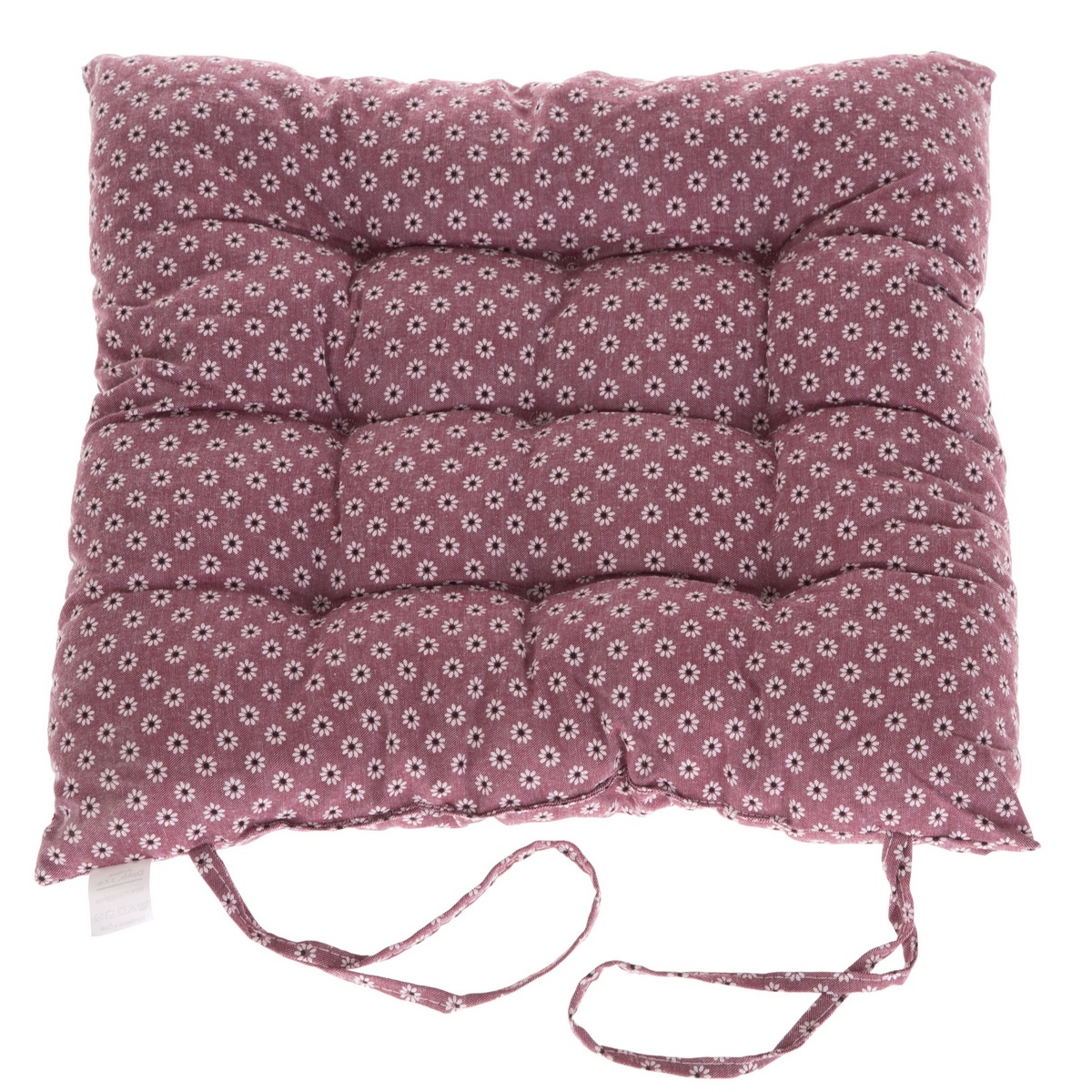 Sedák prešívaný Kvietky vínová