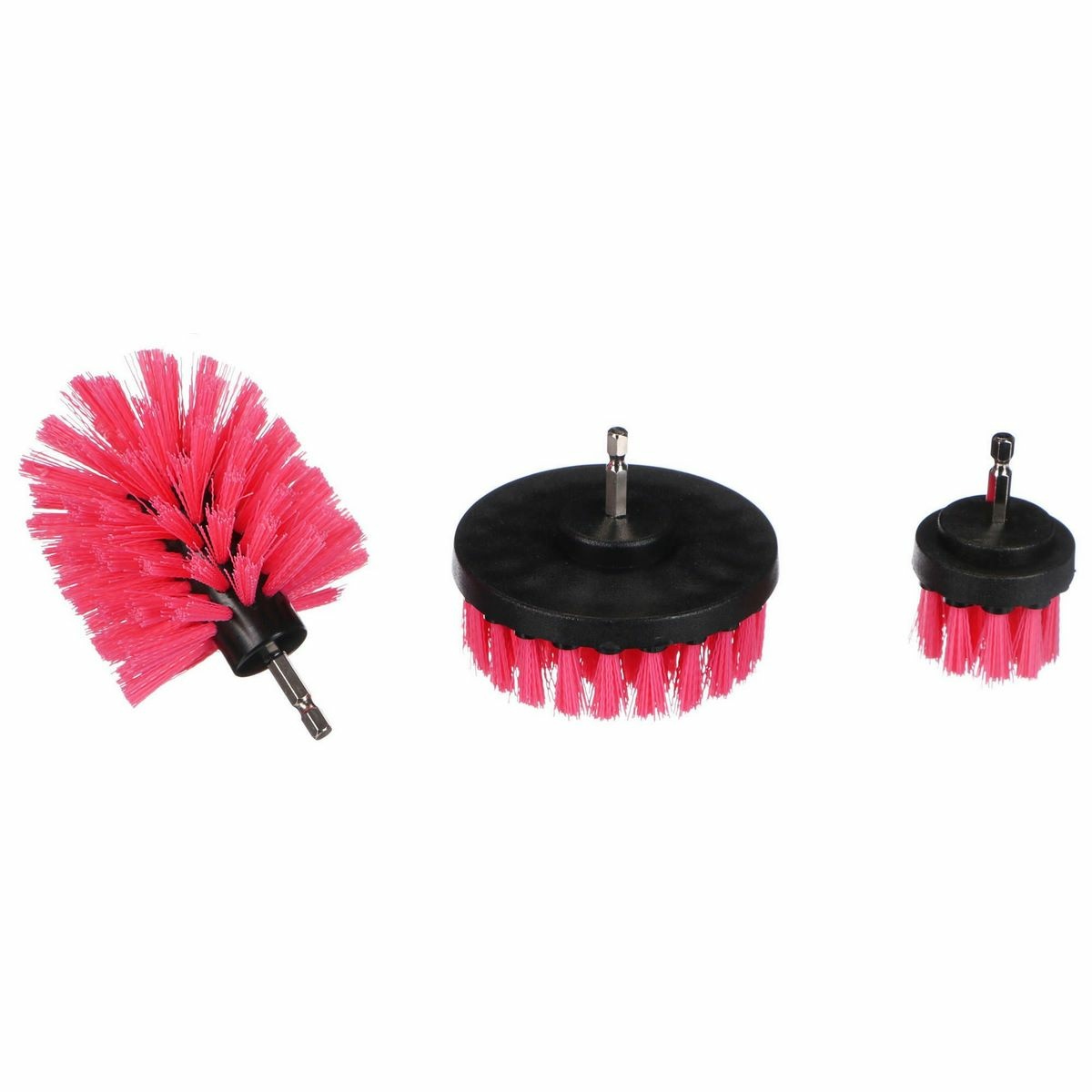 Sixtol Sada kief na vŕtačku na čistenie auta CAR DETAILING DRILL BRUSH PINK 3