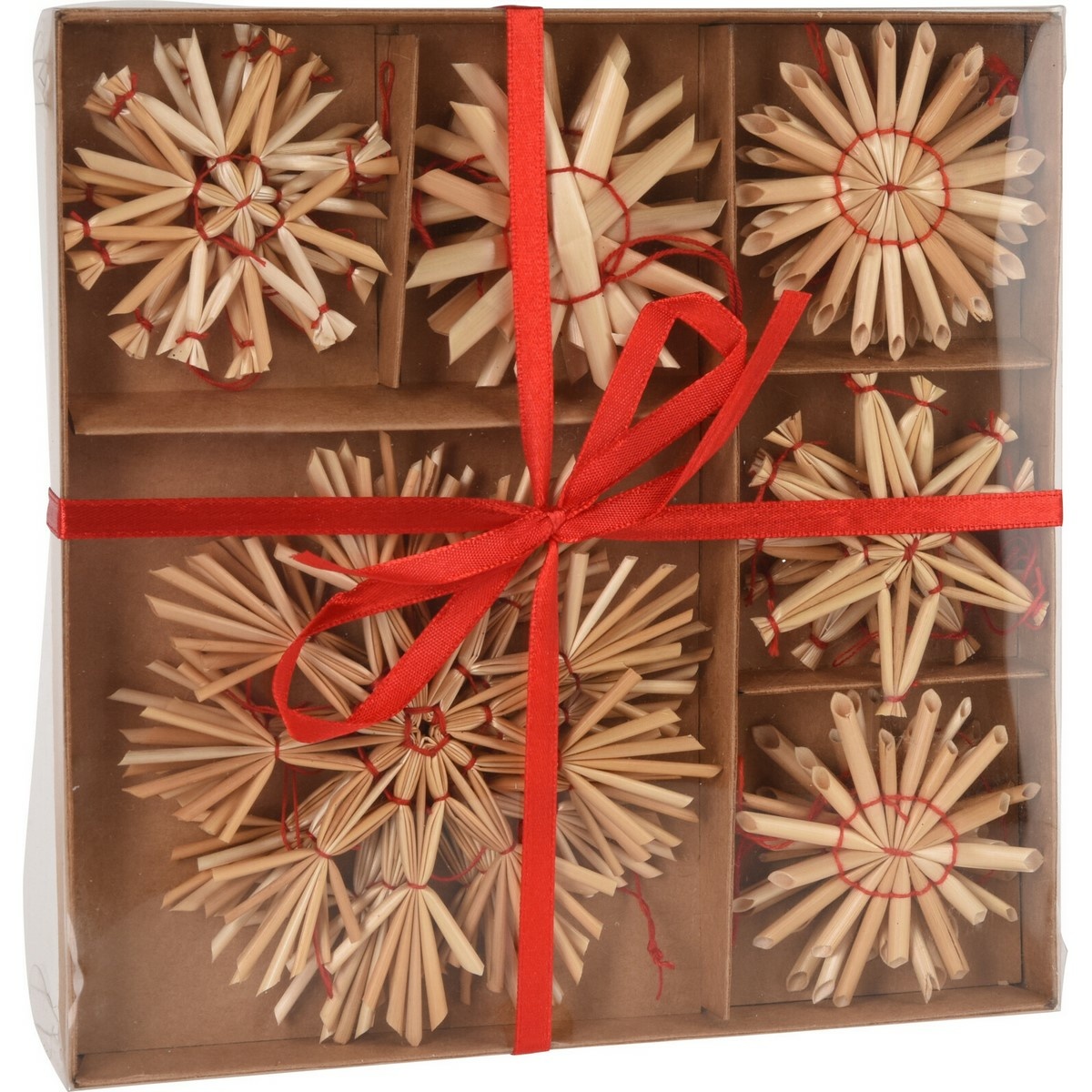 Slamené ozdoby na vianočný stromček