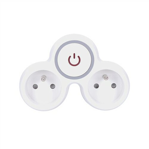 Solight P105 Rozbočka s vypínačom bielo-sivá Solight P105 Rozbočka s vypínačom bielo-sivá