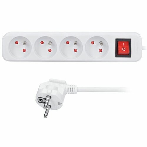 Solight Predlžovací kábel s vypínačom biela Solight Predlžovací kábel s vypínačom biela