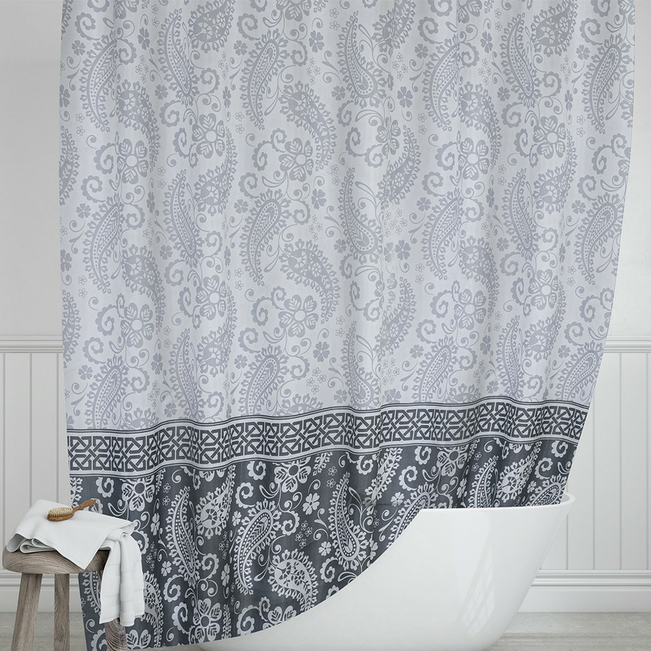 Bellatex Sprchový záves Kašmír sivá Bellatex Sprchový záves Kašmír sivá