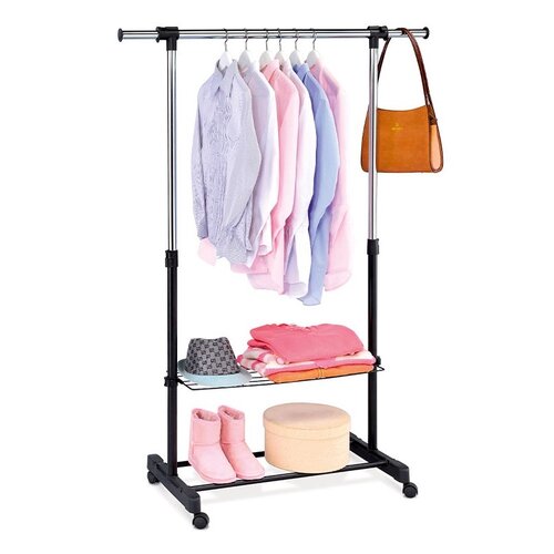 Stojan na šaty chróm / čierna Stojan na šaty chróm / čierna