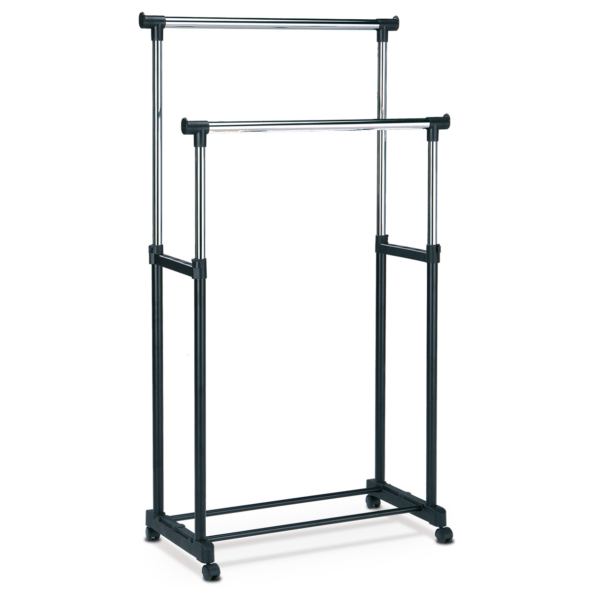 Stojan na šaty chróm / čierna Stojan na šaty chróm / čierna