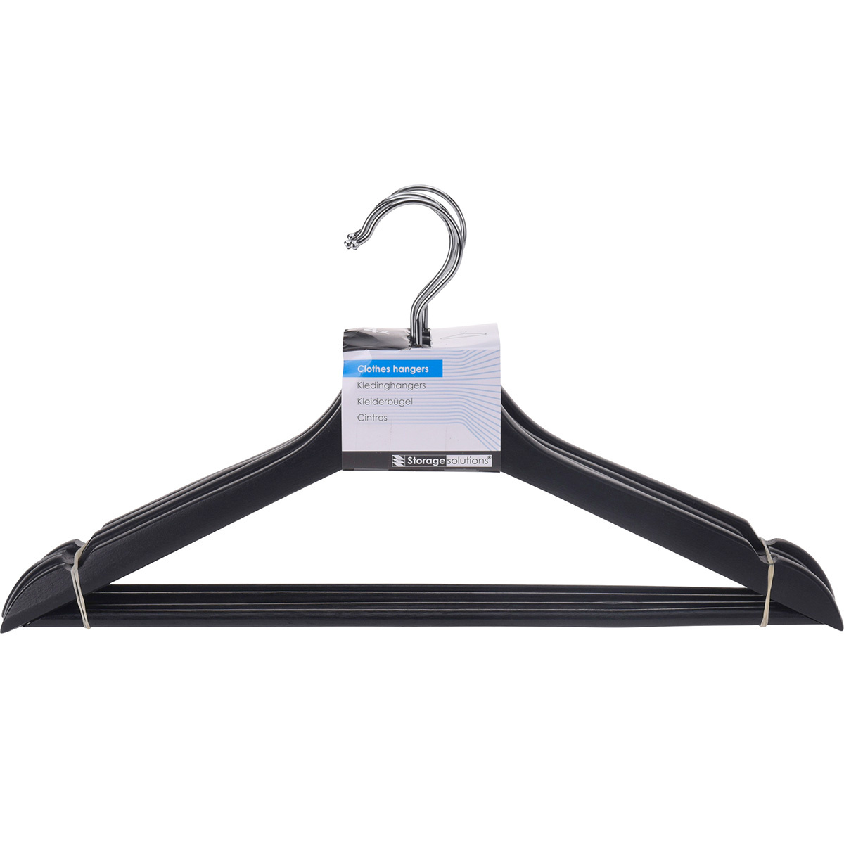 4-dielna sada drevených vešiakov