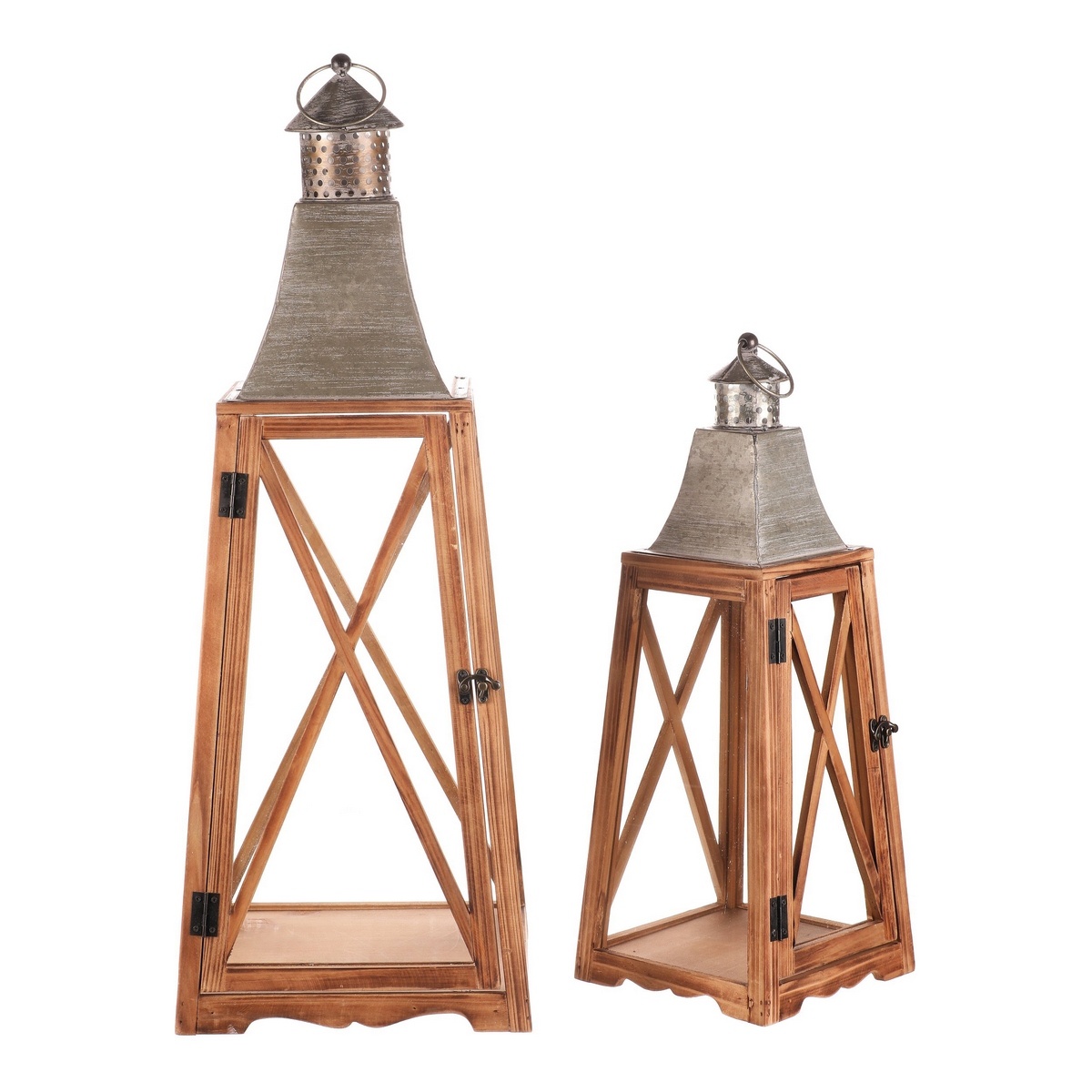 Súprava drevených lampášov Alamena 2 ks