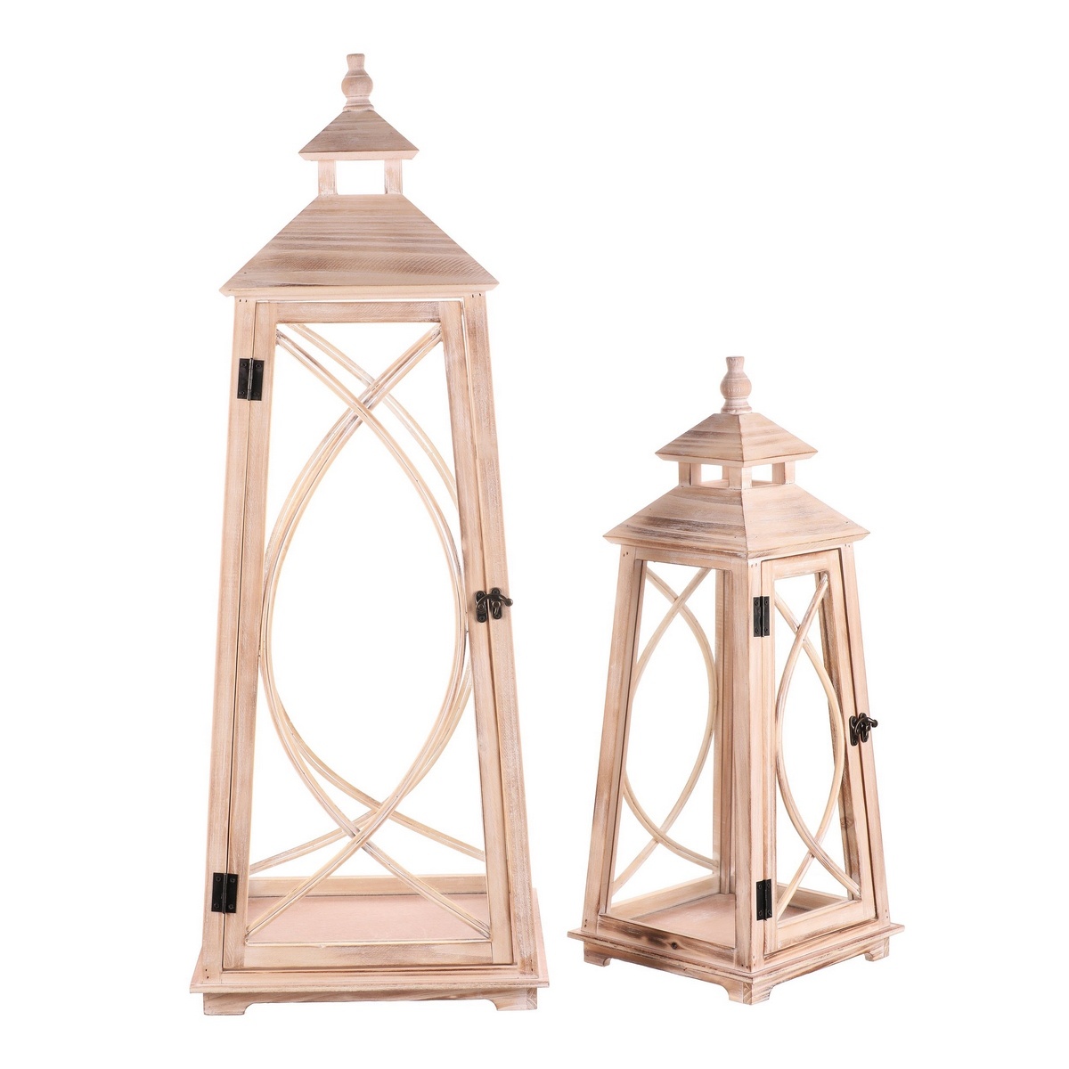 Súprava drevených lampášov Portimao 2 ks