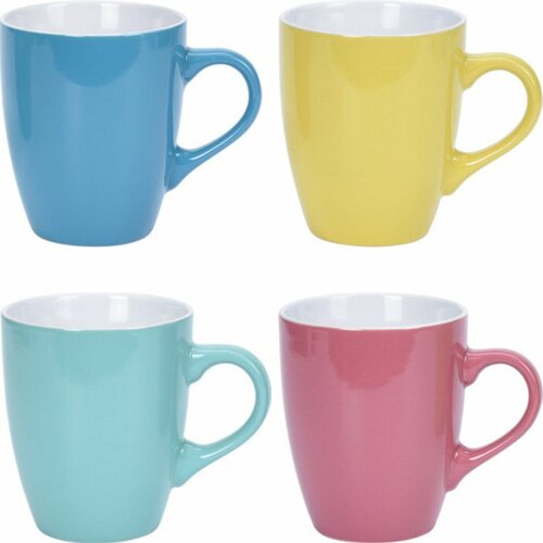 Súprava farebných kameninových hrnčekov 4 ks