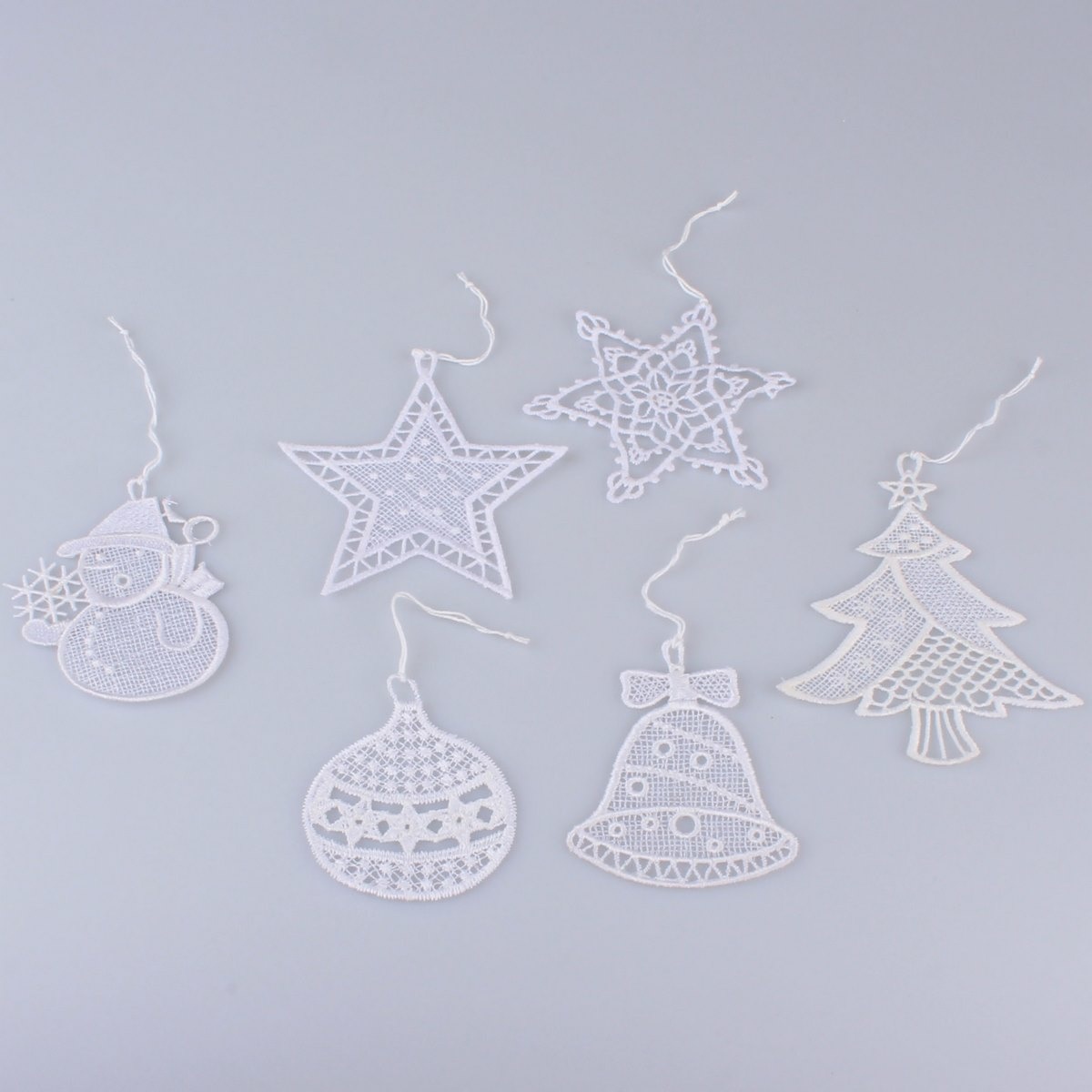 Súprava háčkovaných závesných ozdôb 6 ks