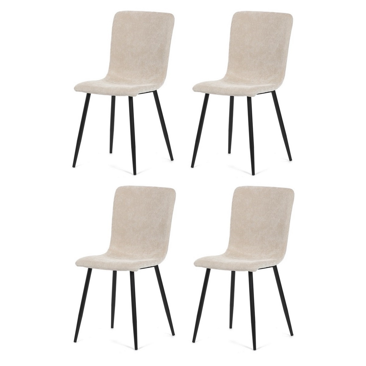 Súprava jedálenských polstrovaných stoličiek 4 ks