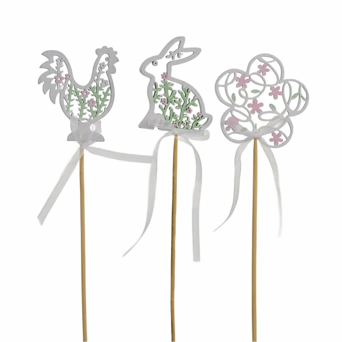 Súprava zápichov drevený zajačik Súprava zápichov drevený zajačik