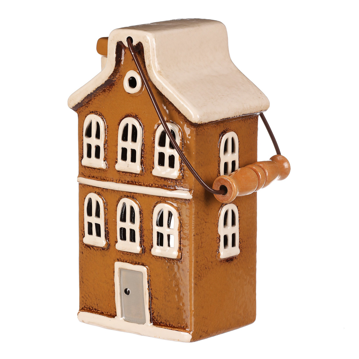 Svietnik Domček s držadlom hnedá Svietnik Domček s držadlom hnedá