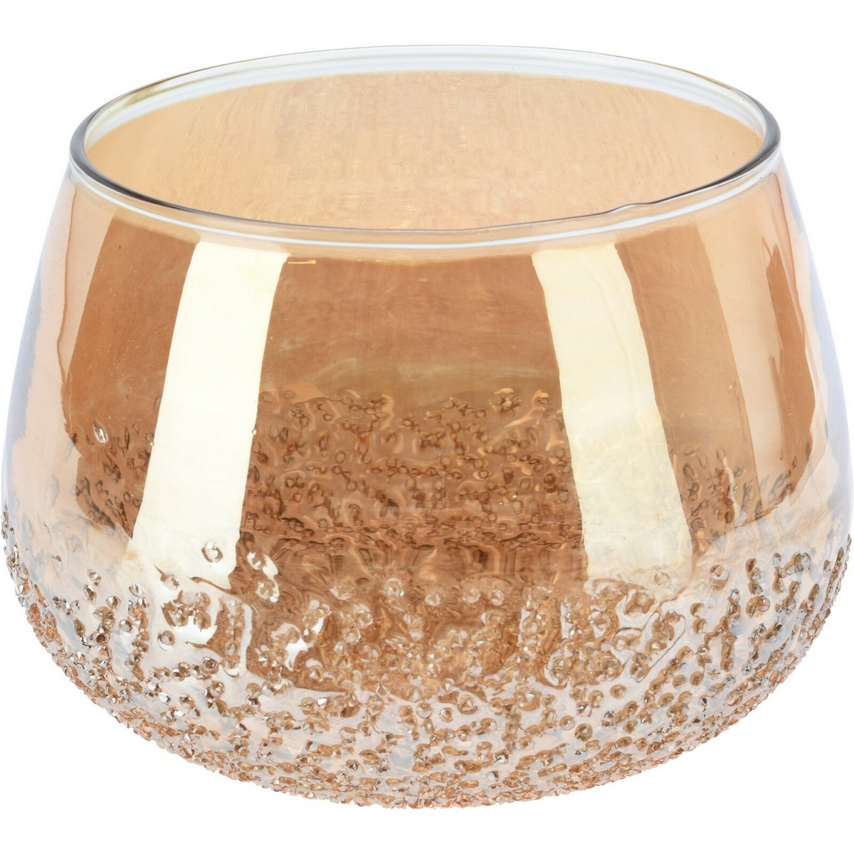 Svietnik na čajovú sviečku žíhaná zlatá Svietnik na čajovú sviečku žíhaná zlatá