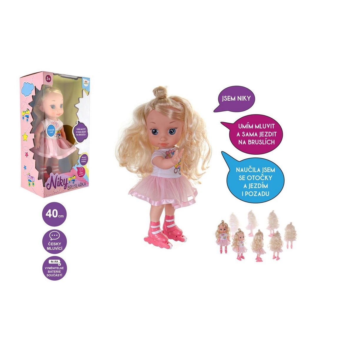 Teddies Bábika Niky korčuliarka Teddies Bábika Niky korčuliarka