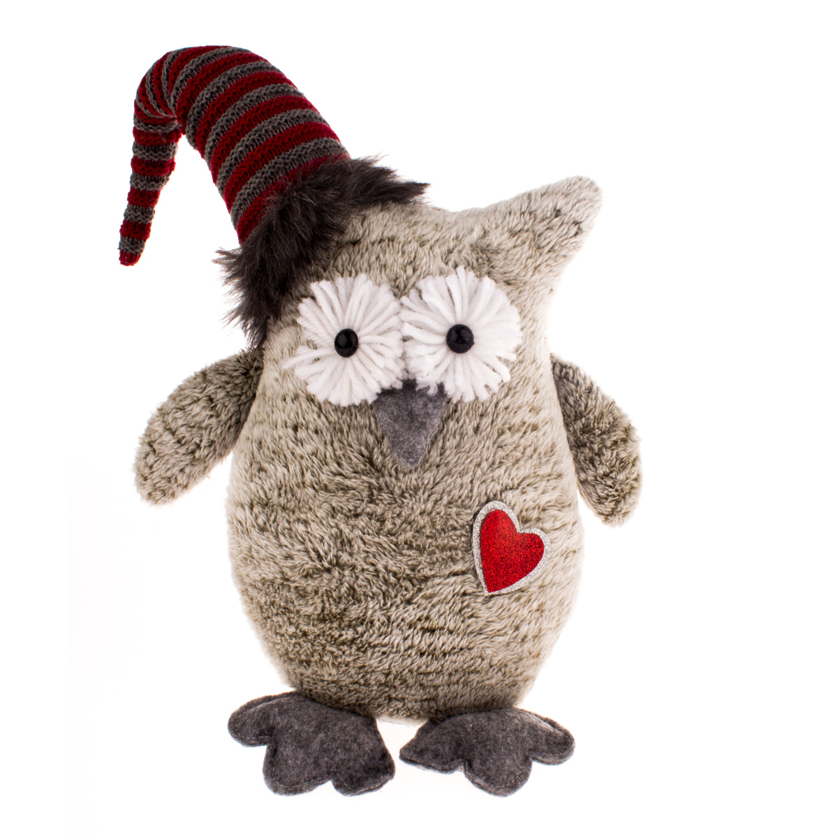 Textilná dekorácia Sova so srdcom