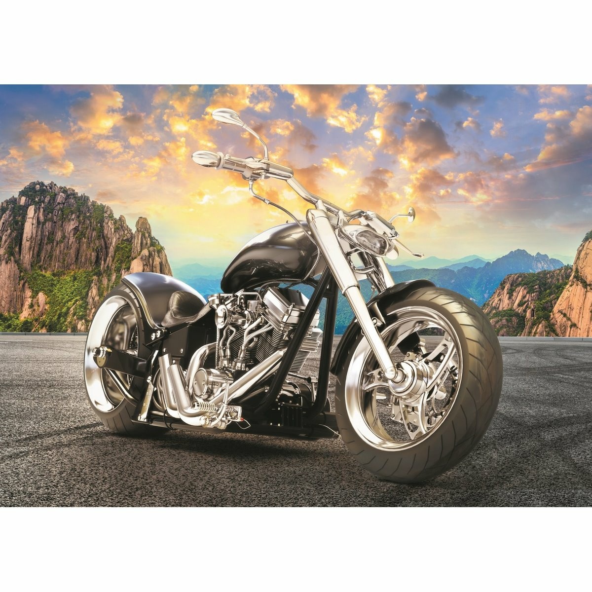 Trefl Black motorcycle 500 dielov puzzle Trefl Black motorcycle 500 dielov puzzle