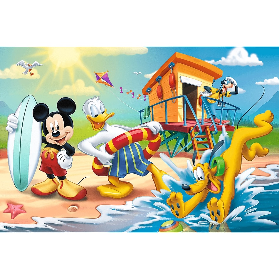 TREFL Mickey Mouse na pláži 60 dielov puzzle TREFL Mickey Mouse na pláži 60 dielov puzzle