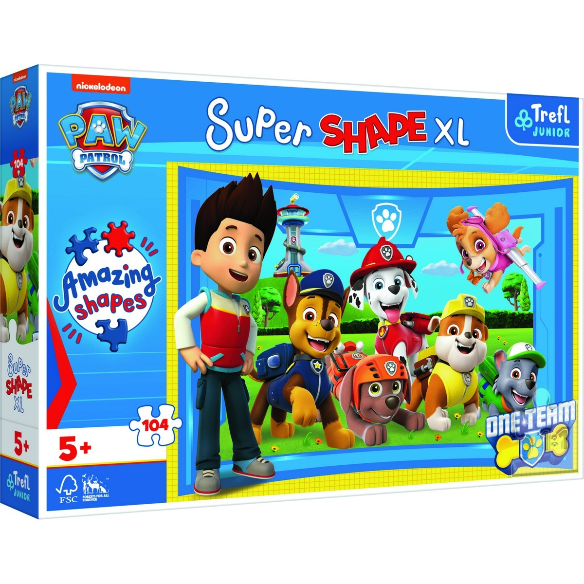 Trefl Puzzle 104 XL Super Shape Priatelia šteniat Labková patrola / Paw patrol 60x40cm v krabici 40x27x6cm Trefl Puzzle 104 XL Super Shape Priatelia šteniat Labková patrola / Paw patrol 60x40cm v krabici 40x27x6cm