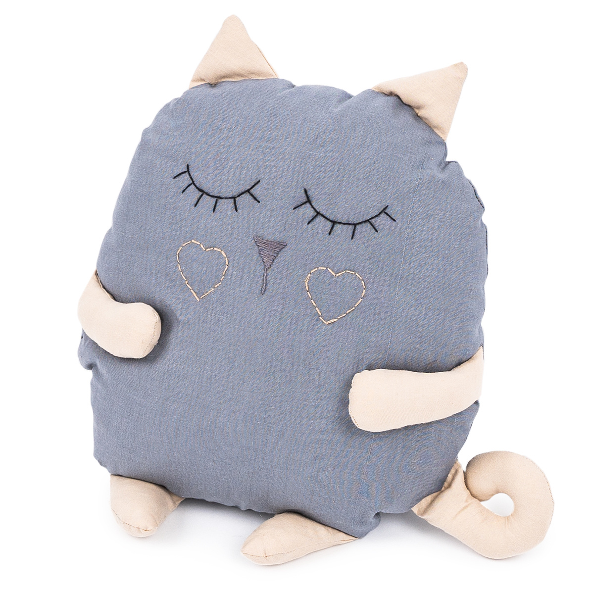 Dakls Tvarovaný vankúšik Mačka sivá