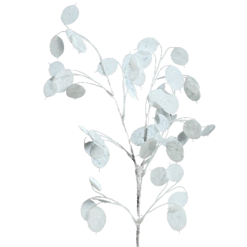 Umelá Plamienka biela s glitrami